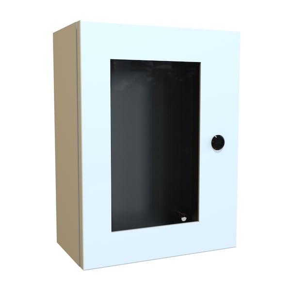 Hammond 1/4 Turn Latch Electrical Enclosures, 16 in H, 6 in D, 12 in W, NEMA 4, Steel EN4SD16126WLG - main